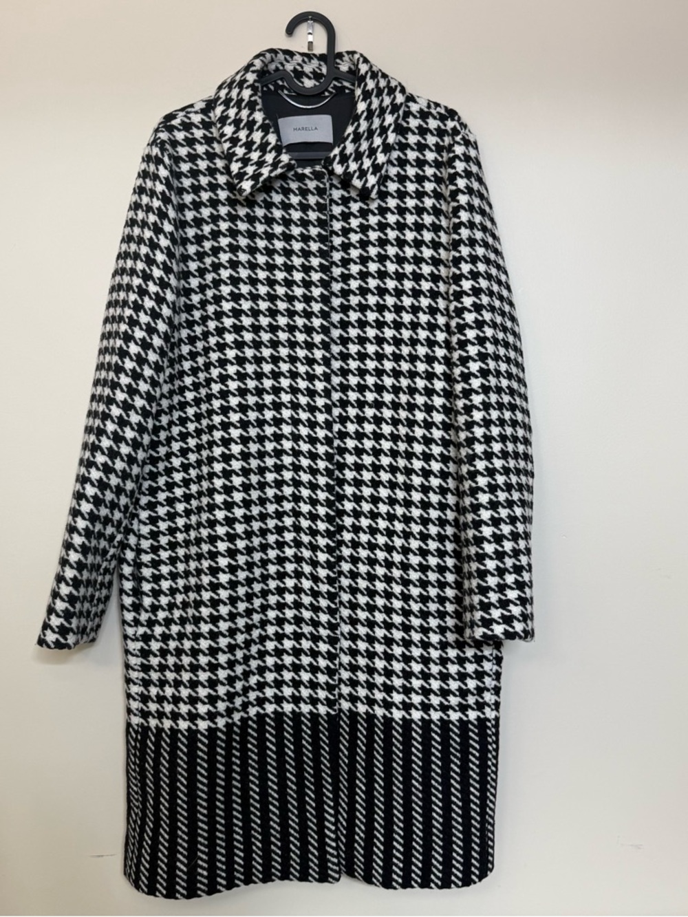 MARELLA Wool Blend Houndstooth Coat size 8